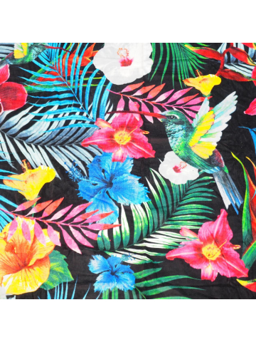 Serviette de plage à fleurs desirade multicolore - Culture Sud