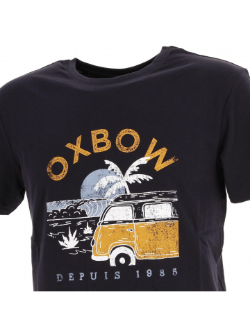 T-shirt tepask van bleu marine homme - Oxbow