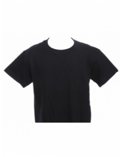 T-shirt basic uni heavy noir enfant - Gildan