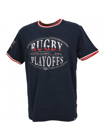 T-shirt rugby playoffs bleu marine homme - Union Black