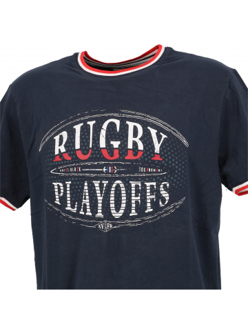 T-shirt rugby playoffs bleu marine homme - Union Black