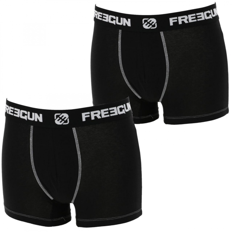 Pack 2 boxers perm noir homme - Freegun