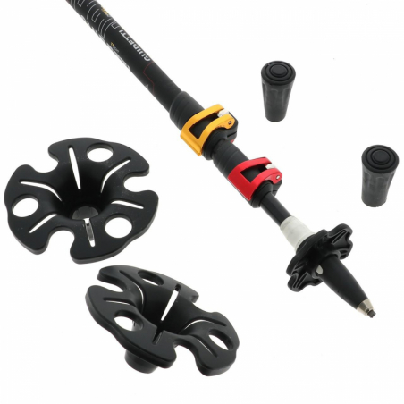 Lot De 4 Paniers Garde-boue Pour Bâtons De Randonnée - Diamètre Intérieur 14 Mm, Extérieur 48 Mm, En Caoutchouc Noir