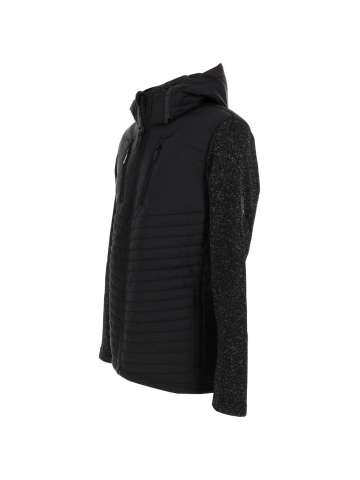 Veste hybride bi-matière polaire boulk noir homme - Aulp