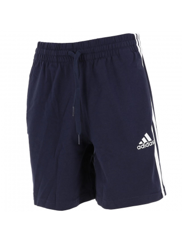 Short de sport 3 bandes bleu marine homme - Adidas