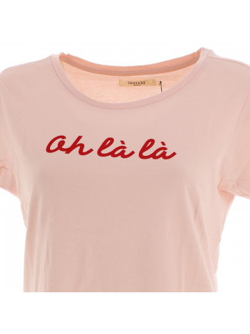 T-shirt ohlala perlaw rose femme - Deeluxe