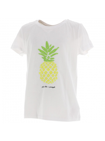 T-shirt ananas blanc fille - Only