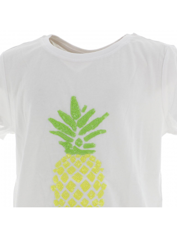 T-shirt ananas blanc fille - Only