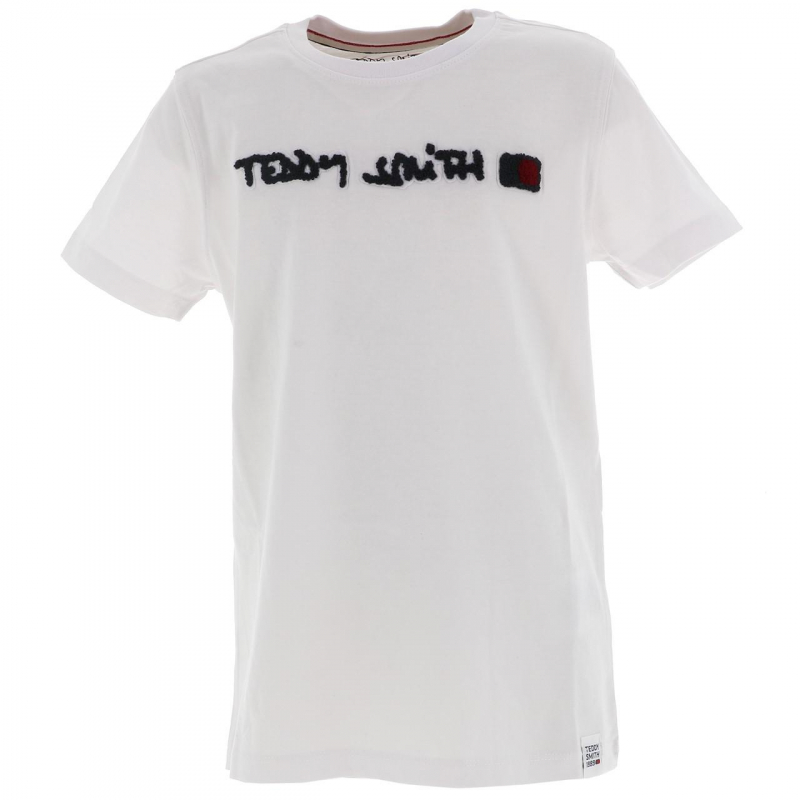 T-shirt clap blanc garçon - Teddy Smith