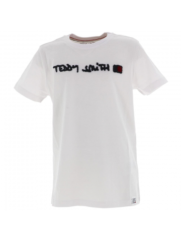 T-shirt clap blanc garçon - Teddy Smith