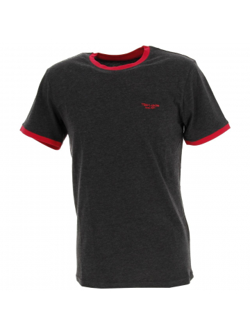 T-shirt the tee gris/rouge homme - Teddy Smith