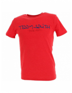 T-shirt ticlass basic rouge homme - Teddy Smith