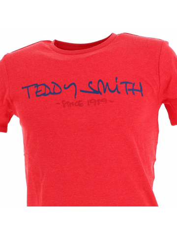 T-shirt ticlass basic rouge homme - Teddy Smith