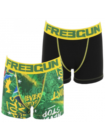 Pack 2 boxers coupe du monde vert garçon - Freegun