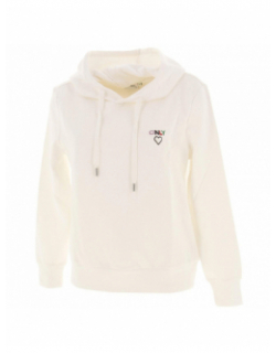 Sweat à capuche noomi blanc femme - Only
