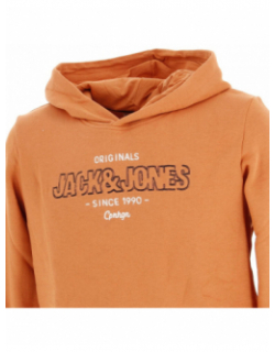 Sweat à capuche surface orange garçon - Jack & Jones