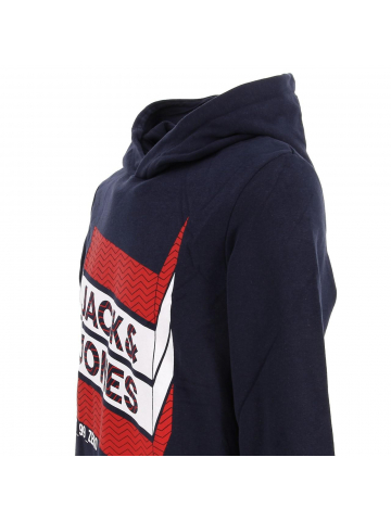 Sweat à capuche bjorn bleu marine garçon - Jack & Jones