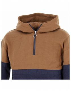 Sweat à capuche vigour marron/bleu marine homme - Jack & Jones
