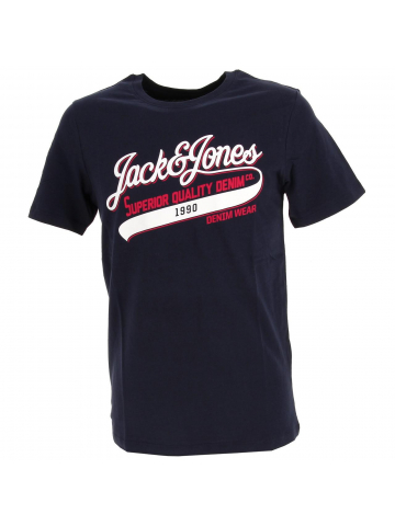 T-shirt logo 1990 bleu marine homme - Jack & Jones