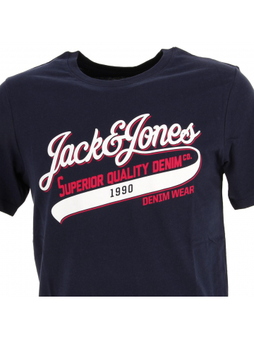 T-shirt logo 1990 bleu marine homme - Jack & Jones