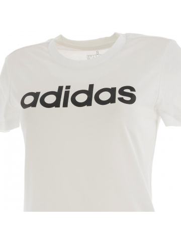 T-shirt logo sérigraphié blanc femme - Adidas