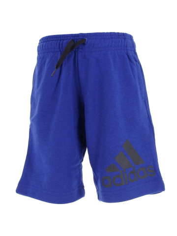 Short de sport coton bleu garçon - Adidas