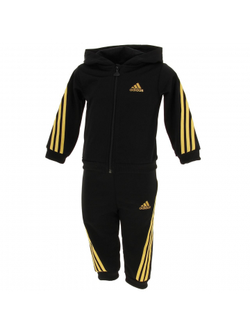 Survêtement sport sweat pant noir/jaune enfant - Adidas