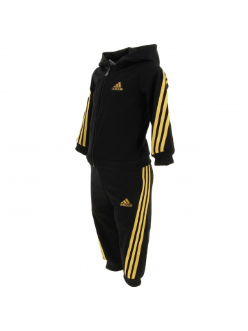 Survêtement sport sweat pant noir/jaune enfant - Adidas