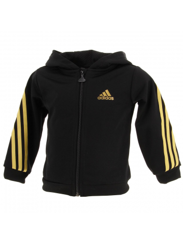 Survêtement sport sweat pant noir/jaune enfant - Adidas