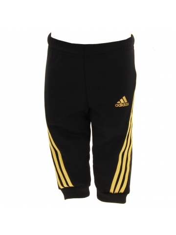 Survêtement sport sweat pant noir/jaune enfant - Adidas