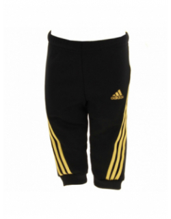 Survêtement sport sweat pant noir/jaune enfant - Adidas