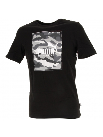 T-shirt box logo camo noir homme - Puma