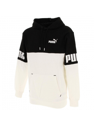 Sweat à capuche colorblock blanc homme - Puma