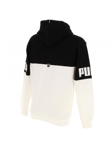 Sweat à capuche colorblock blanc homme - Puma