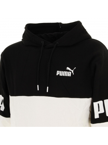 Sweat à capuche colorblock blanc homme - Puma