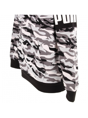 Sweat à capuche power camo noir homme - Puma