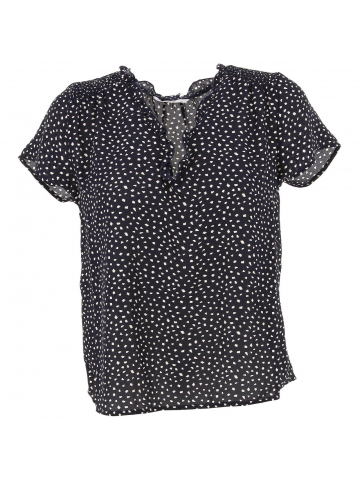 T-shirt top sonja dots bleu marine femme - Only