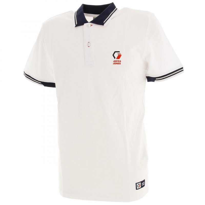 Polo logan blanc homme - Jack & Jones