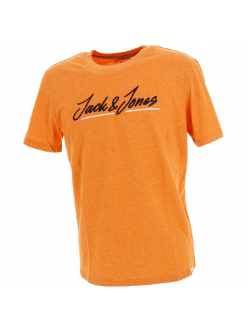 T-shirt tons upscale sun orange homme - Jack & Jones