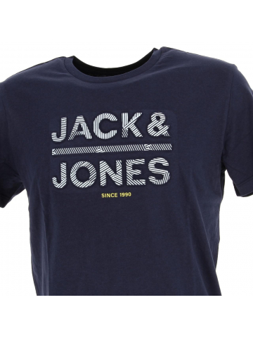 T-shirt gala relief bleu marine homme - Jack & Jones