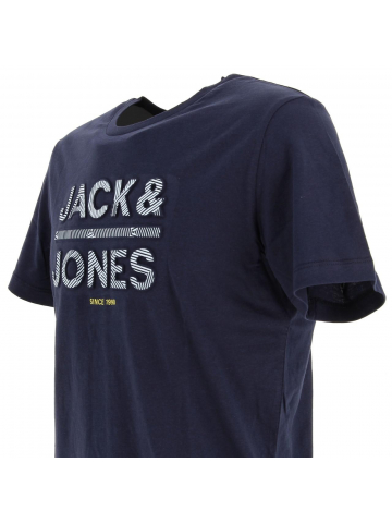 T-shirt gala relief bleu marine homme - Jack & Jones