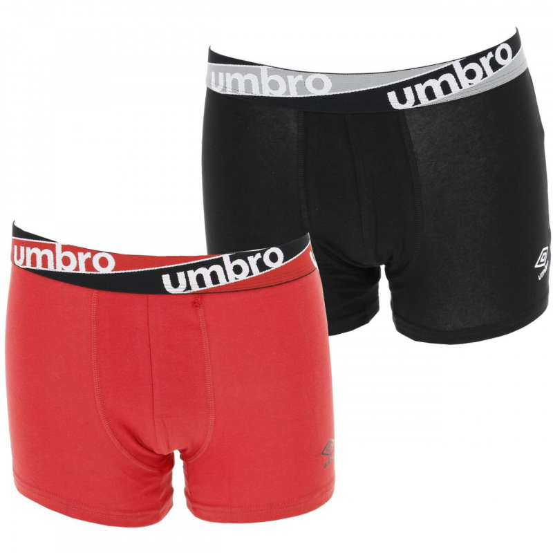 Pack 2 boxers noir/rouge homme - Umbro