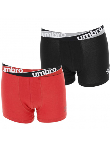 Pack 2 boxers noir/rouge homme - Umbro