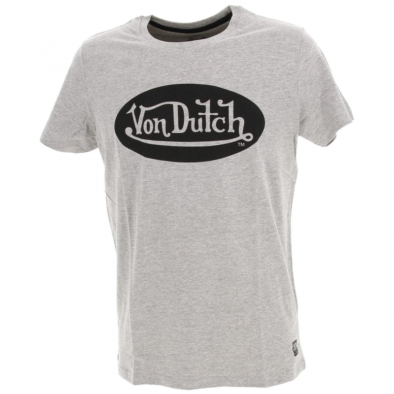 T-shirt logo front gris homme - Von Dutch