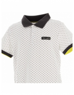 Polo art bicolore blanc garçon - Teddy Smith