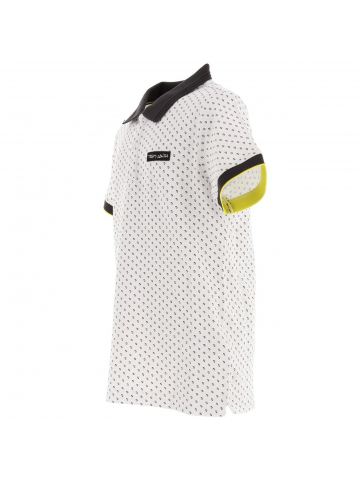Polo art bicolore blanc garçon - Teddy Smith