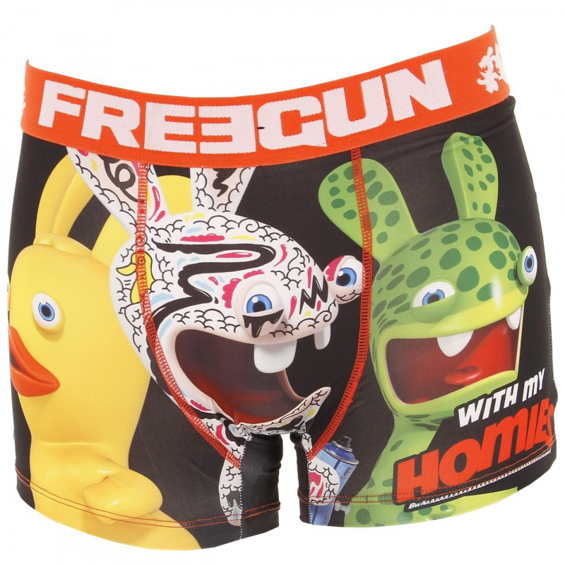 Boxer lapins crétins multicolore homme - Freegun