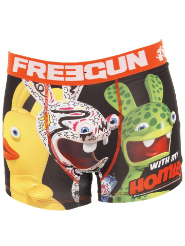 Boxer lapins crétins multicolore homme - Freegun