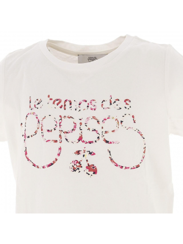 T-shirt doli blanc fille - Le Temps Des Cerises