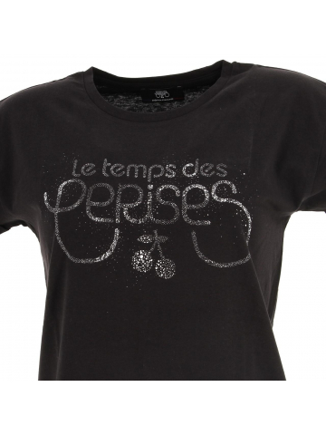 T-shirt rila noir fille - Le Temps Des Cerises